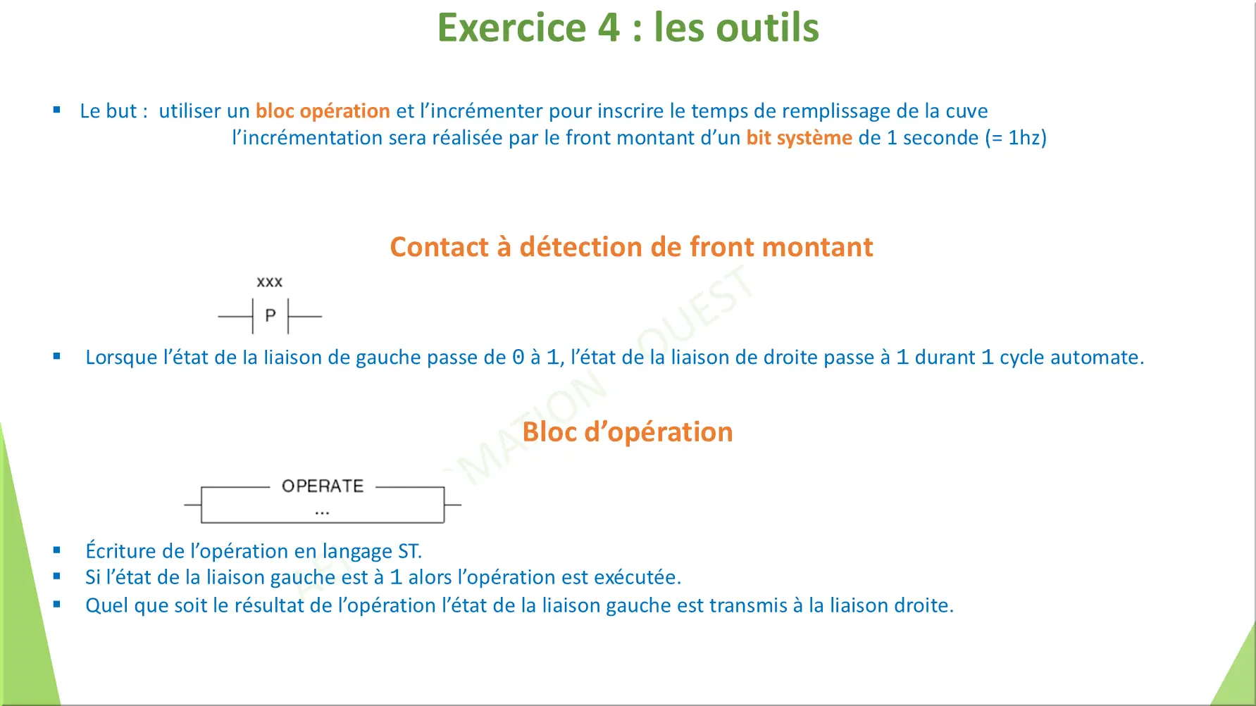 Exercice 4 : les outils